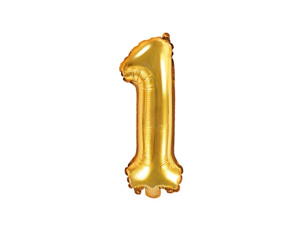 Ballon - Folie - 1 - Guld - 35 cm