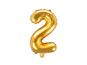 Ballon - Folie - 2 - Guld - 35 cm