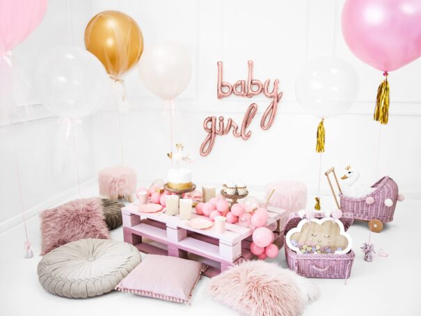 Ballon - Folie - baby - Rosa/Guld - Image 4