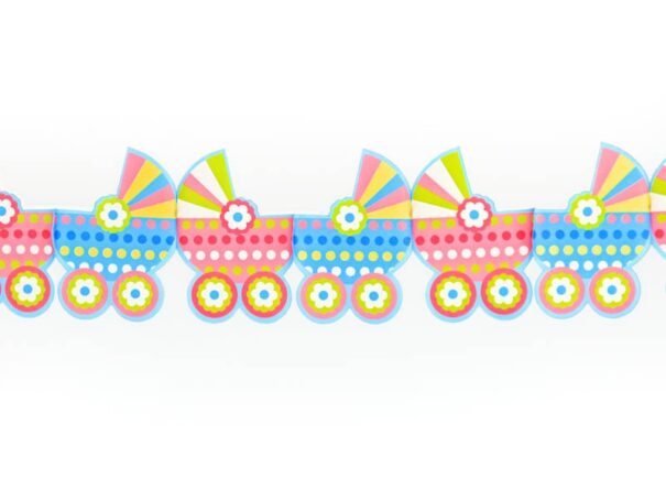 Banner - Barnevogn - Pink/Blå - Image 2