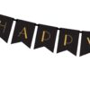 Nytår - Banner - Happy New Year - Sort & Guld - Image 3