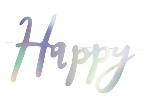 Banner - Happy Birthday - Narhval Iriserende - Image 3