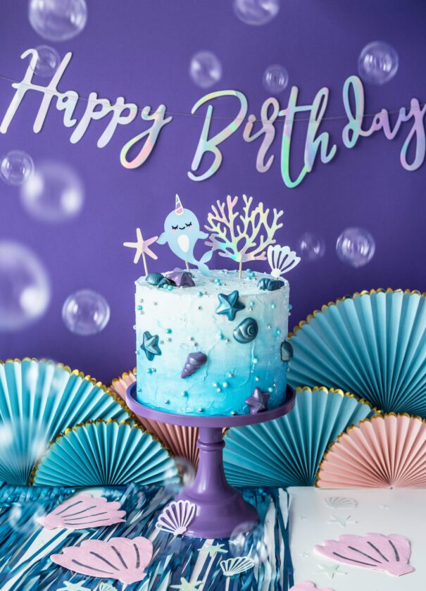 Banner - Happy Birthday - Narhval Iriserende - Image 4