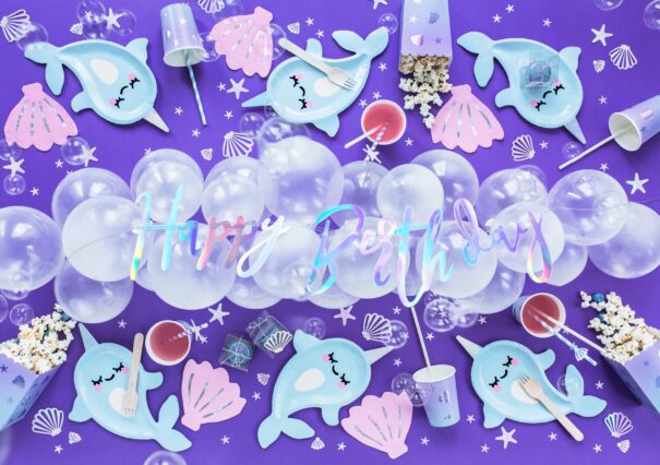 Banner - Happy Birthday - Narhval Iriserende - Image 5