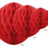 Honeycomb Ball - Rød - 20 cm. - Image 2