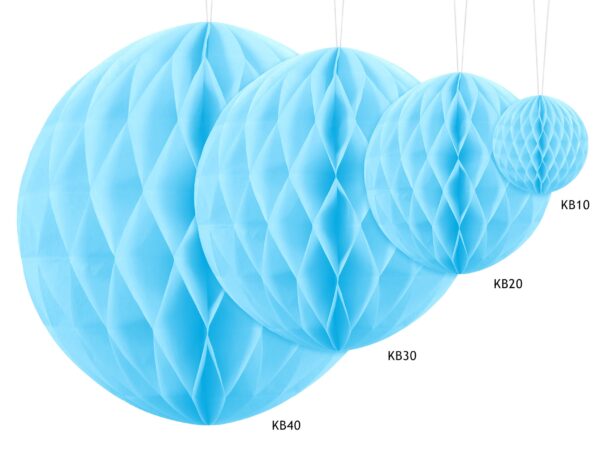 Honeycomb Ball - Himmelblå - 10 cm. - Image 2