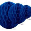 Honeycomb Ball - Marineblå - 20 cm. - Image 2