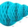 Honeycomb Ball - Turkis Blå - 20 cm. - Image 2