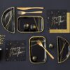 Kopper - Sort/Guld - 6 Stk. - Image 5
