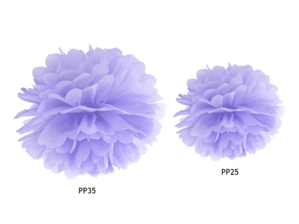 Pompom - Lys lilla - 25 cm. - Image 2