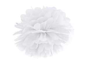 Pompom - Hvid - 35 cm.