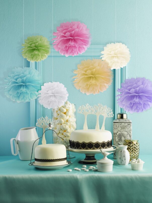 Pompom - Hvid - 25 cm. - Image 3