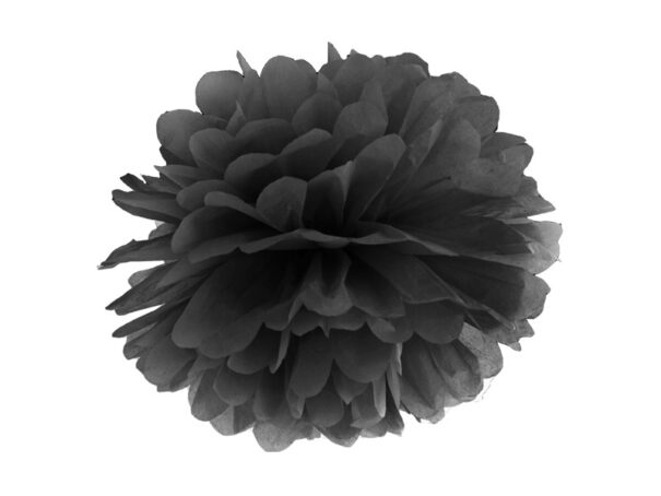 Pompom - Sort - 25 cm.