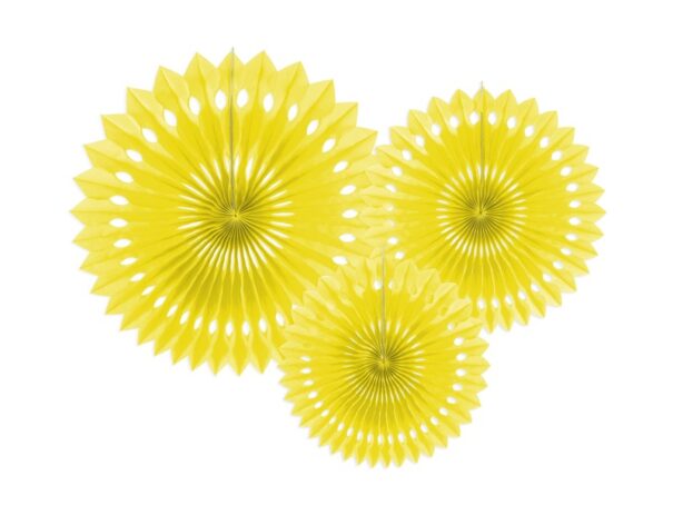 Vifter - Gul- 20-25-30 cm. 3 stk.