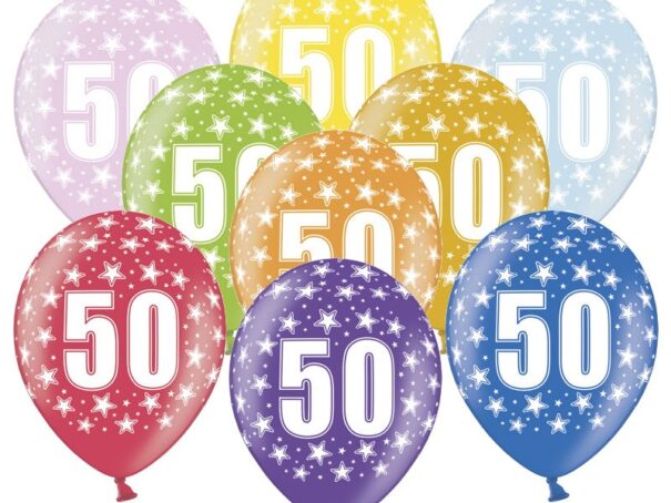 Ballon - 50 år - Mix - 10 Stk.