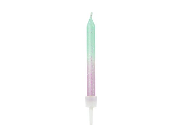 Kagelys - Mint Grøn/Lilla Glimmer - 20 Stk. - Image 2