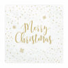 Servietter - Merry Christmas - Hvid/Guld - 20 Stk. - Image 2