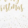 Servietter - Merry Christmas - Hvid/Guld - 20 Stk. - Image 3