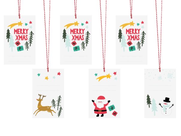 Gavemærker - Merry Xmas - 6 Stk. - Image 2