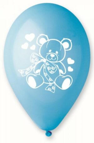 Ballon - Bamse Lyseblå - 5 Stk.