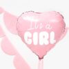 Ballon - Folie - Its a Girl - Hjerte - Pink