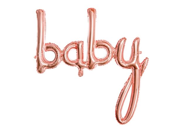 Ballon - Folie - baby - Rosa/Guld - Image 2