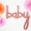 Ballon - Folie - baby - Rosa/Guld