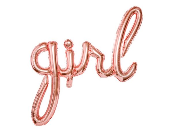 Ballon - Folie - Girl - Rosa/Guld - Image 2