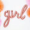 Ballon - Folie - Girl - Rosa/Guld
