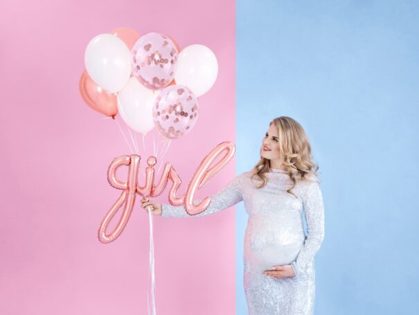 Ballon - Folie - Girl - Rosa/Guld - Image 5