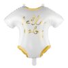 Ballon - Folie - Hello Baby -  Hvid/Guld - Image 2