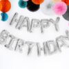 Ballon - Folie - Happy Birthday - Sølv
