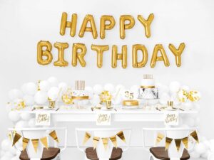 Ballon - Folie - Happy Birthday - Guld