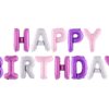 Ballon - Folie - Happy Birthday - Lilla/Pink - Image 2