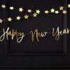 Nytår - Banner - Happy New Year - Guld