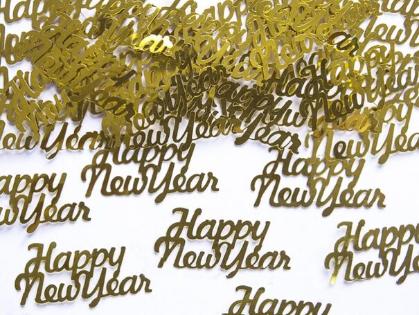 Nytår - Konfetti - Happy New Year - Guld - Image 2