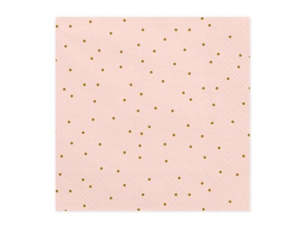 Servietter - Rosa/Pink med Guld Prikker - Image 2