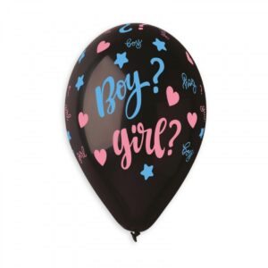 Ballon - Boy or Girl - Blå/Pink - 5 Stk.