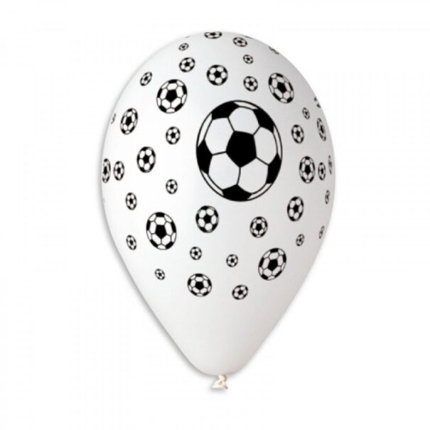 Ballon - Fodbold - Hvid/Sort - 5 Stk.
