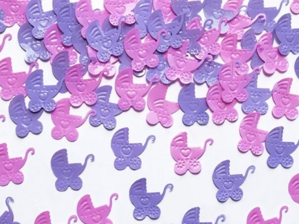 Konfetti - Barnevogn - Rosa Pink/Lavendel Lilla