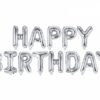Ballon - Folie - Happy Birthday - Sølv - Image 2