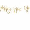 Nytår - Banner - Happy New Year - Guld - Image 2