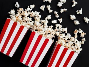 Popcorn Bæger - Rød - 6 Stk.