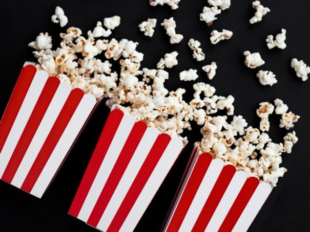Popcorn Bæger - Rød - 6 Stk.