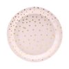 Tallerkner - Lys Pink med guld prikker - 6 Stk. - Image 2