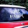Klistermærke - Just Married - Hvid - Image 2