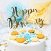 Kage Pynt - Happy Birthday - Guld - Image 5