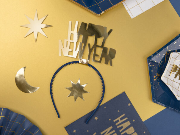 Hårbøjle - Happy New Year - Guld - Image 5
