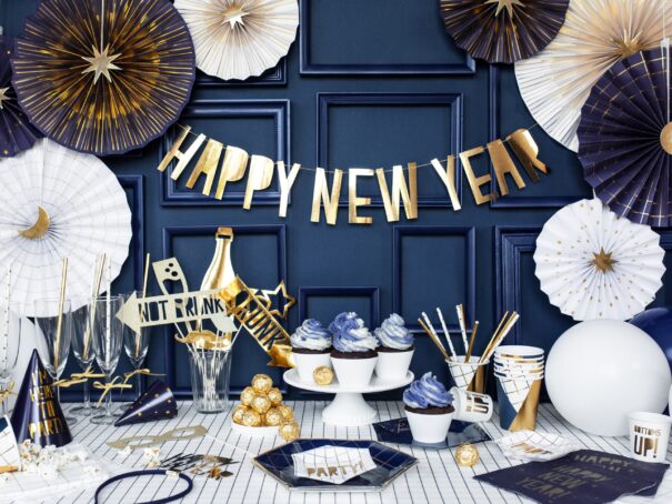 Hårbøjle - Happy New Year - Guld - Image 6