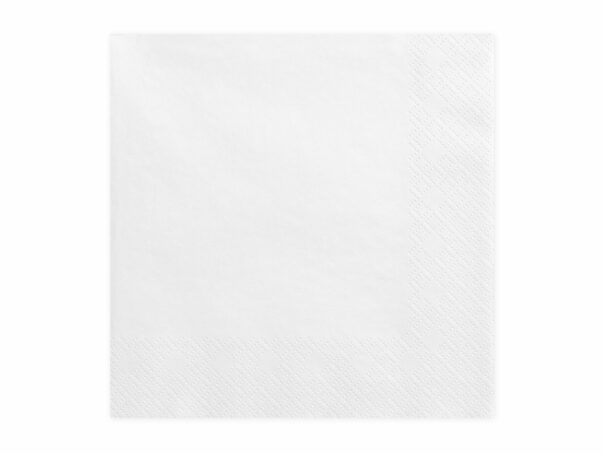 Servietter - Hvid - 33 x 33